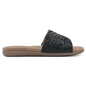 Cliffs by White Mountain Womens Flawless Black Woven Slide Sandals Shoes New 8